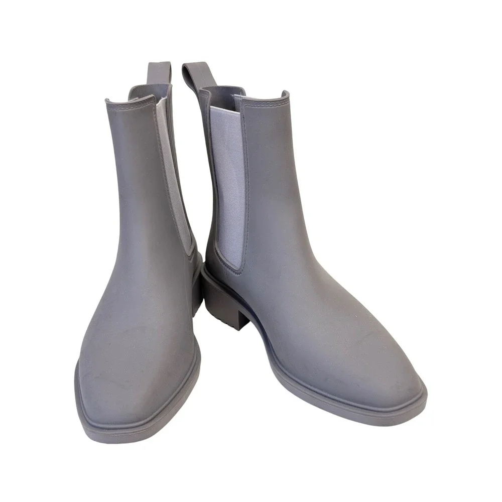 Sam Edelman‎ Laguna Kids Waterproof Chelsea Rain Boots Grey Matte Size 5 NEW